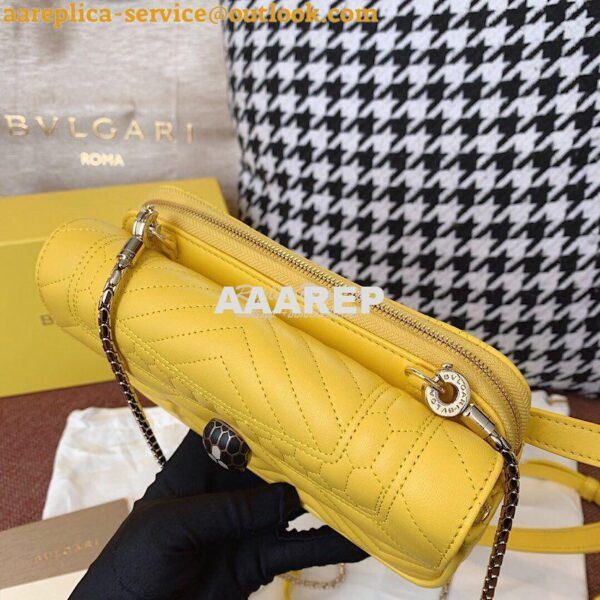 Replica Bvlgari Serpenti Forever Belt Bag 287853 Yellow 6