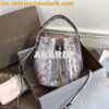 Replica Bvlgari Serpenti Forever Bucket Bag in Crystal Blue Metallic K