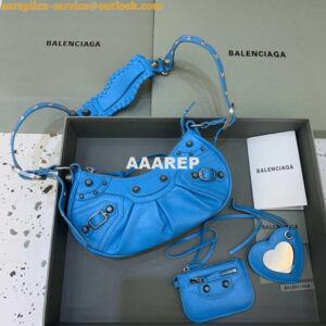 Replica Balenciaga 700940210 Neo Cagole XS Handbag in lambskin Blue