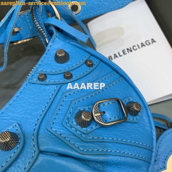 Replica Balenciaga 700940210 Neo Cagole XS Handbag in lambskin Blue 7