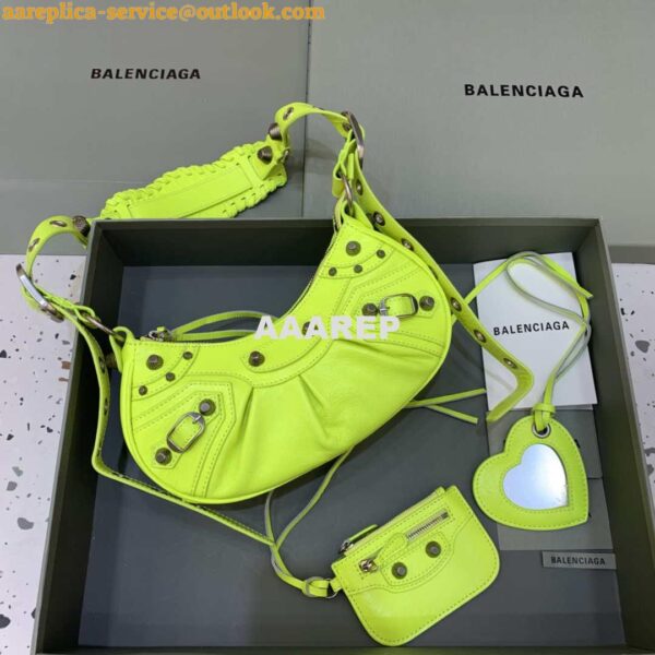 Replica Balenciaga 700940210 Neo Cagole XS Handbag in Lemon Yellow lambskin