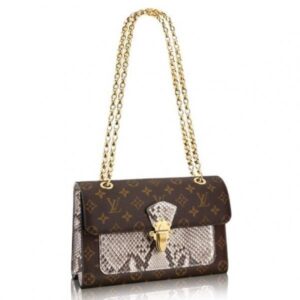 Replica Louis Vuitton Victoire Bag Python and Monogram Canvas N92961 BLV399