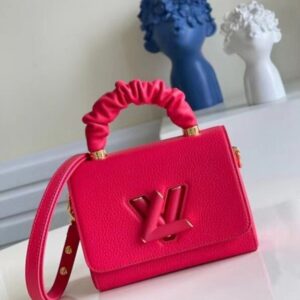 Replica Louis Vuitton Twist PM Bag In Rose Taurillon Leather M58691 BLV715 2