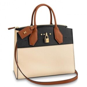 Replica Louis Vuitton Beige City Steamer MM Tri-colour Bag M53755 BLV790