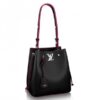 Replica Louis Vuitton Black Lockme Bucket Bag M57687 BLV718 2