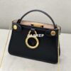 Replica Fendi 7AR844 Nano Baguette Charm Wine Red Raffia Charm