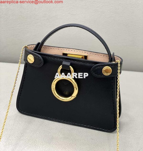 Replica Fendi 7AR993 FENDI PICO PEEKABOO Charm 8385 Black 3