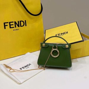 Replica Fendi 7AR993 FENDI PICO PEEKABOO Charm 8385 Green