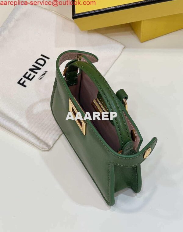 Replica Fendi 7AR993 FENDI PICO PEEKABOO Charm 8385 Green 10