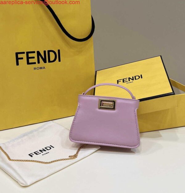 Replica Fendi 7AR993 FENDI PICO PEEKABOO Charm 8385 Purple 3