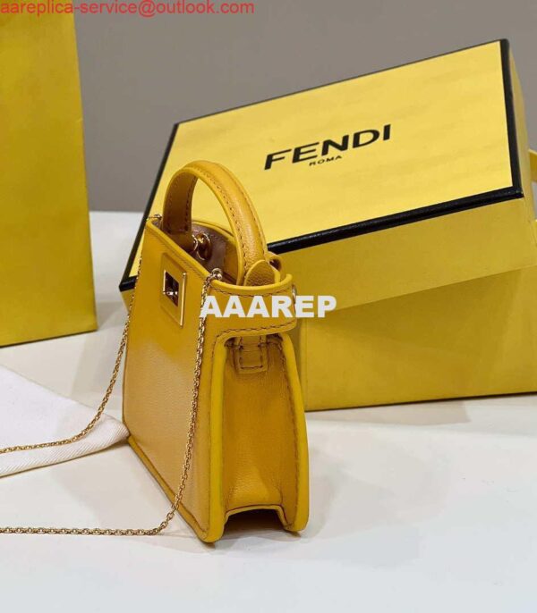 Replica Fendi 7AR993 FENDI PICO PEEKABOO Charm 8385 Yellow 4