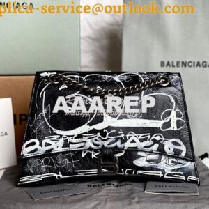 Replica Balenciaga Crush Medium Chain Bag In Printed Graffiti Crushed