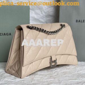 Replica Balenciaga Crush Medium Chain Bag In Quilted Sand Crushed Calf 2