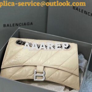 Replica Balenciaga Crush Small Chain Bag In Quilted Sand Crushed Calfs