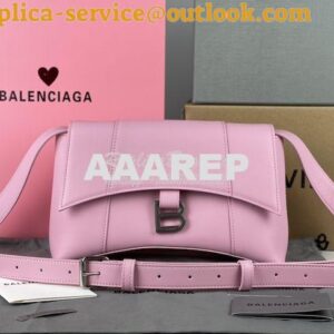 Replica Balenciaga Downtown XS Shoulder Bag in Smooth Calfskin Pink 67 2