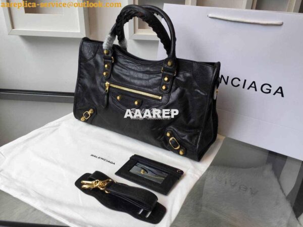 Replica Balenciaga Giant Gold City Black