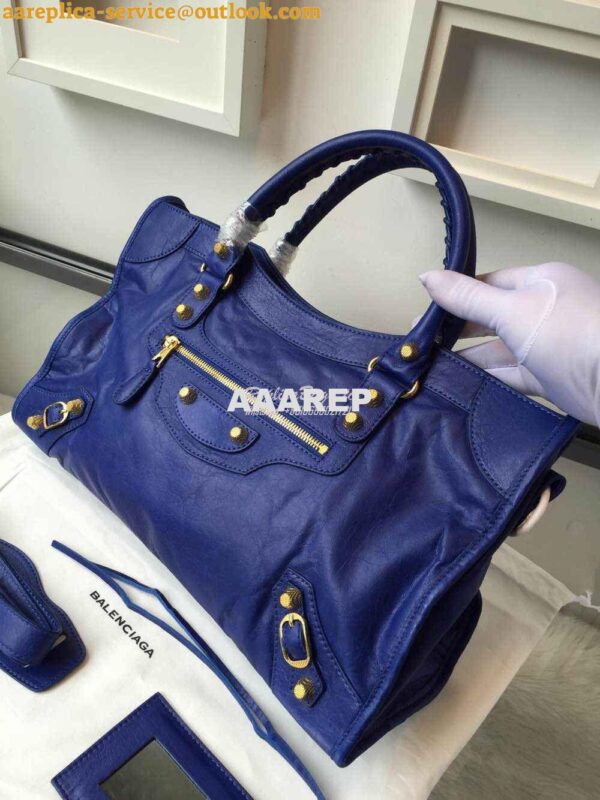 Replica Balenciaga Giant Gold City Blue 2