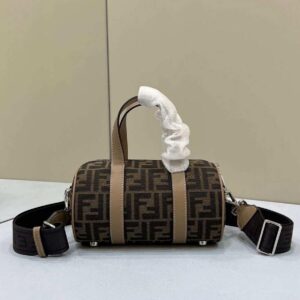 Replica Fendi 7VA570 Mini bag Brown FF fabric bag