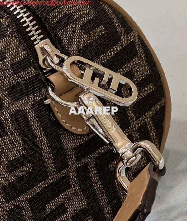 Replica Fendi 7VA570 Mini bag Brown FF fabric bag 5