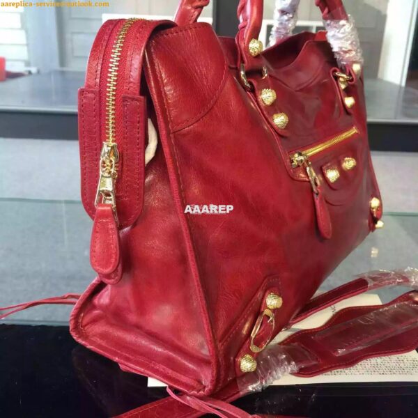 Replica Balenciaga Giant Gold City Claret Red 3