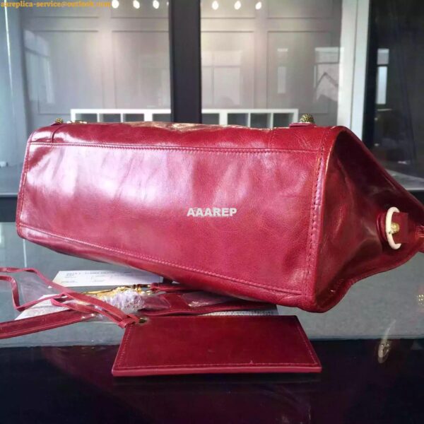 Replica Balenciaga Giant Gold City Claret Red 5