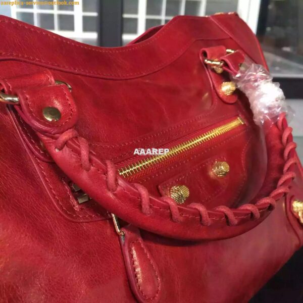 Replica Balenciaga Giant Gold City Claret Red 8