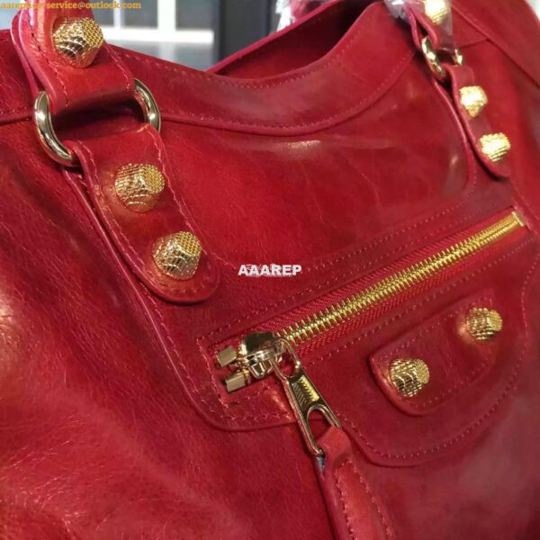 Replica Balenciaga Giant Gold City Claret Red 7