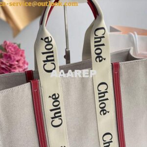 Replica Chloe 382E6690U Large Woody Tote Bag Red 2