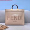 Replica Fendi 8266S Sunshine Medium Bag 8BH386 Light blue leather shopper