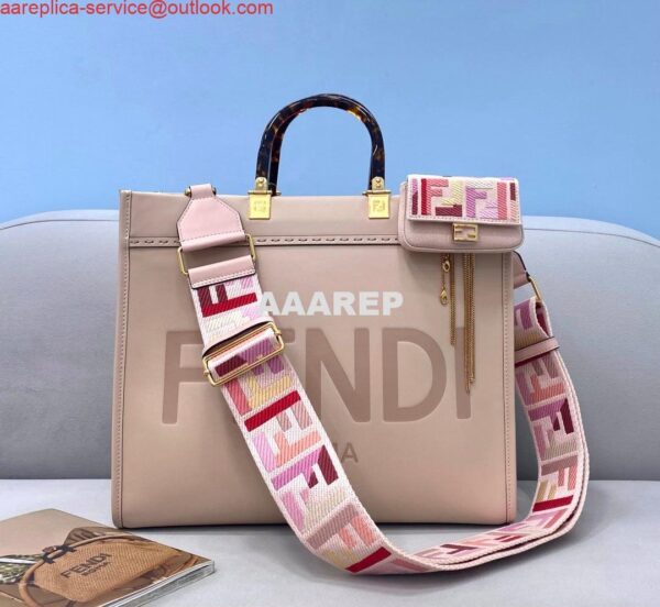 Replica Fendi 8266S Sunshine Medium Bag 8BH386 Pink leather shopper 10