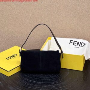 Replica Fendi 8339 Baguette Middle Age Solid Color Series Underarm Bag Black