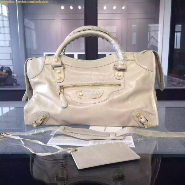 Replica Balenciaga Giant Gold City White