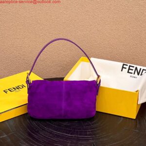 Replica Fendi 8339 Baguette Middle Age Solid Color Series Underarm Bag Purple