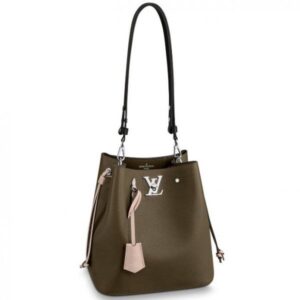 Replica Louis Vuitton Khaki Lockme Bucket Bag M55439 BLV796