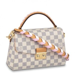 Replica Louis Vuitton Damier Azur Croisette Bag With Braided Strap N50053 BLV042