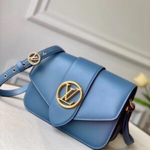 Replica Louis Vuitton LV Pont 9 Bag In Blue Calfskin M55947 BLV688 2