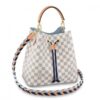 Replica Louis Vuitton Damier Azur Neverfull MM Bag With Braided Strap N50047 BLV043 2