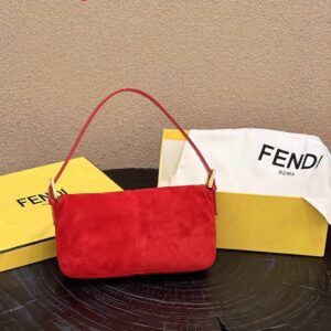 Replica Fendi 8339 Baguette Middle Age Solid Color Series Underarm Bag Red