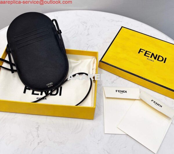 Replica Fendi 8526 Phone Shoulder Bag Black 2