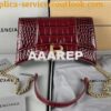 Replica Balenciaga Hourglass Chain Bag in Shiny Crocodile Embossed Lea 2