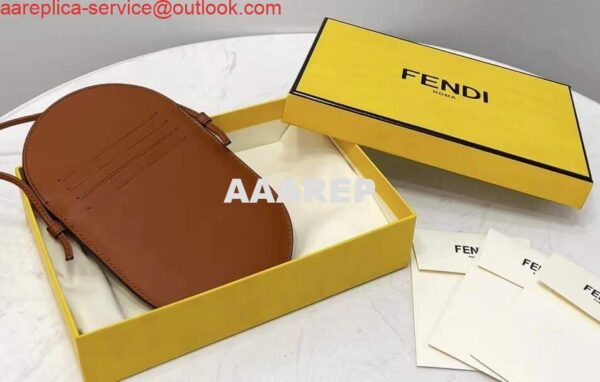 Replica Fendi 8526 Phone Shoulder Bag Brown 2