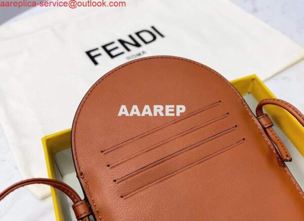 Replica Fendi 8526 Phone Shoulder Bag Brown 3