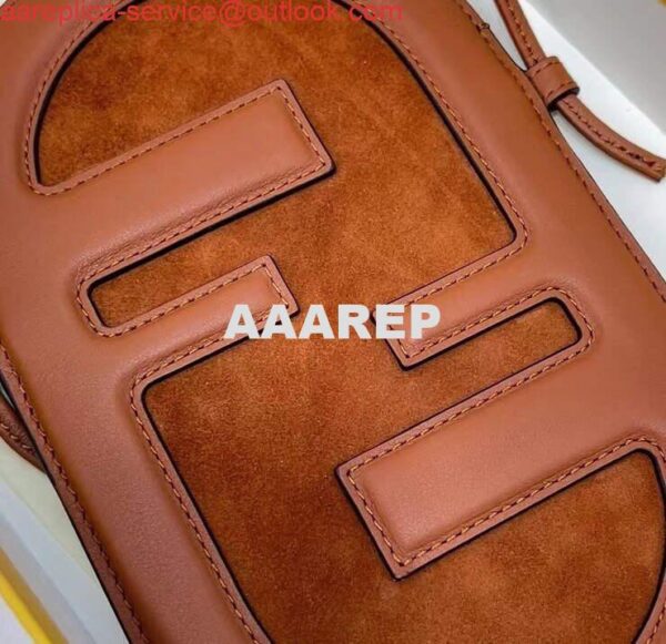 Replica Fendi 8526 Phone Shoulder Bag Brown 6