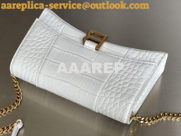 Replica Balenciaga Hourglass Chain Bag in Shiny Crocodile Embossed Lea 4