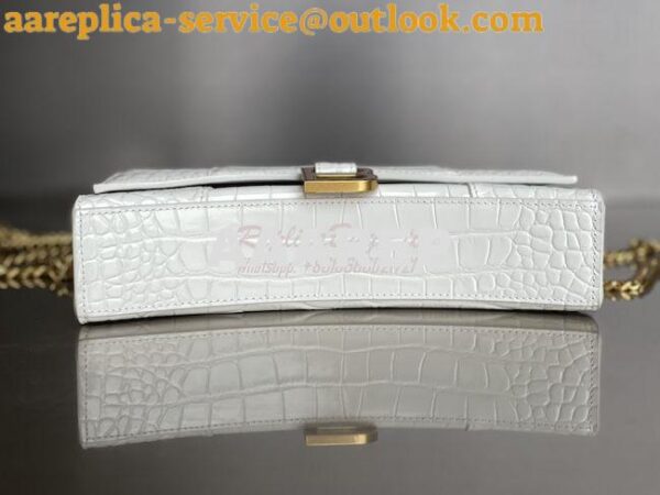 Replica Balenciaga Hourglass Chain Bag in Shiny Crocodile Embossed Lea 9