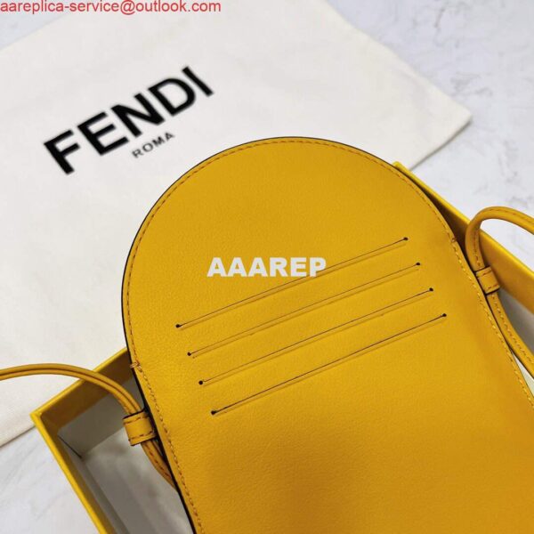 Replica Fendi 8526 Phone Shoulder Bag Yellow 5