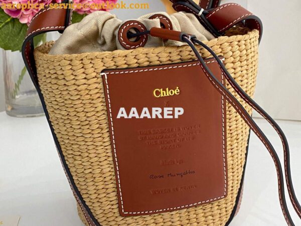 Replica Chloé CHC22SS391G56101 Small Basket Tote Bag Brown 4