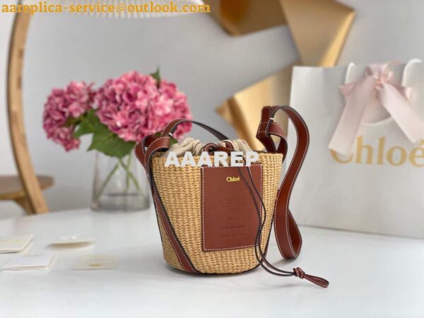 Replica Chloé CHC22SS391G56101 Small Basket Tote Bag Brown 5