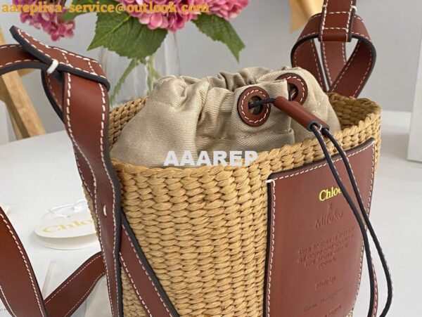 Replica Chloé CHC22SS391G56101 Small Basket Tote Bag Brown 4