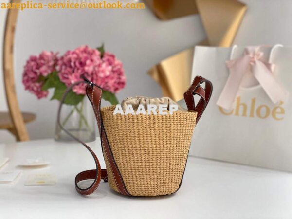 Replica Chloé CHC22SS391G56101 Small Basket Tote Bag Brown 10